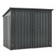 Unbranded 5 ft. W x 3 ft. D Metal Garbage Bin Shed Stores 2 Trash Cans, Garden Bin Shed for Garbage Storage, Black (15 sq. ft. ) LV-301