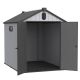 Tunearary 6 ft. W x 8 ft. D Outdoor Plastic Storage Shed with Double-Door, Plastic Floor for Backyard Garden (48 Sq. Ft.) JW-SPW1