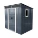 Sudzendf 5 ft. W x 6 ft. D Outdoor Metal Storage Shed-Black and White with Window and Transparent Plate for Garden (30 sq. ft.) LIL.0011
