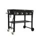 SVOPES 36 in. Flat Top Gas Grill on Cart 4-Burner Outdoor Cooking Station Manual Steel, Storage Rack Rust Resistant, propane HWTCXRQBL2BU9BA38V0-1022