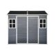 Boosicavelly 8 ft. W x 6 ft. D Dark Grey Resin Shed with Door and Window (48 Sq. Ft.) BOQFWSTG02-DGR