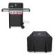 Weber Spirit E-425 4-Burner Liquid Propane Gas Grill in Black with Sear Zone and Grill Cover 1501585