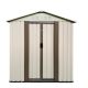 Unbranded Outdoor 5 ft. W x 3 ft. D Storage Garden Metal Shed Apex Roof Brown with Aluminum Frame(15 sq. ft. ), White JY11191