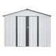 Unbranded 10 x 8 ft. Outdoor Storage Shed, All Weather Metal Sheds with Lockable Doors, Tool Shed for Garden White (81.24 sq. ft.) ZY-W2505S00003
