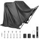 SVOPES 106.3 x 41.3 x 61 in. 154.65 sq. ft. Motorbike Shelter Durable Waterproof Cover 600D Oxford Bike Metal UV Protection, XZCPHSHDSPZDSVPPHV0-1119