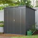 Thanaddo 6 ft. W x 4 ft. D Outdoor Metal Tool Storage Shed, Black (22 sq. ft. ) T0604P173291