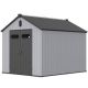 Unbranded 8 ft x 10 ft Resin Tool Shed-Spacious, Weatherproof Storage for Your Garden and Backyard (80 Sq. Ft.) Storage Shed-19