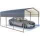 Unbranded 12 ft. W x 20 ft. D Carport with Galvanized Steel Roof, Multi-Use Shelter, Sturdy Metal Carport for Boats, and Tractors BAAP002GY-1