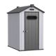ALEKO 4 ft. W x 6 ft. D Outdoor Shed with Gable Roof 24 sq. ft. Resin OGSH4X6BLKG-HD