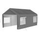 Unbranded 10 ft. x 20 ft. Grey All-Season Carport Canopy with Removable Sidewalls for Car, Truck, Boat, Party P141861-AB