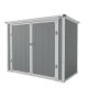 Unbranded 4.5 ft. X 2.3 ft. Outdoor Plastic Horizontal Storage Shed, Trash Can Storage Shed with 3-Doors (10.5 Sq. Ft.) LJG007GWH-AZ-QQ