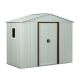 INNOBULE 6 ft. x 4 ft. White Outdoor Metal Storage Shed with window and metal foundation(24 sq. ft.) SFW12058