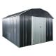 Boosicavelly 9.8 ft. x 11.7 ft. Outdoor Metal Storage Shed in Black with Arch Roof (115 sq. ft. ) BOWWCSTG36B