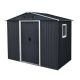 Boosicavelly 7.75 ft. x 4.3 ft. Outdoor Metal Storage Shed in Black with Window and Foundation (34 sq. ft. ) BOWWCSTG38B