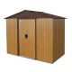 Boosicavelly 7.8 ft. x 4.3 ft. Outdoor Metal Storage Shed in Coffee with Sliding Door and Foundation (34 sq. ft. ) BOWWCSTG43CF