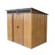 Misopily 6 ft. x 5 ft. Outdoor Metal Shed Storage in Coffee with Transparent Plate and Foundation SA21-128B133