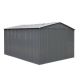 Mondawe 10 ft. W x 12 ft. D Gray Outdoor Galvanized Steel Frame Metal Storage Shed MD-HG61R1384