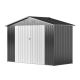 Mondawe 9 ft. W x 4 ft. D Gray Outdoor Galvanized Steel Frame Metal Storage Shed MD-HG61P1365