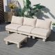 DIRECT WICKER Policy 4-Piece Aluminum Patio Conversation Set with Beige Cushions PAS-2510-S3T