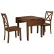 Unbranded 3 Pieces Solid Wood Extendable Outdoor Dining Set, Drop Leaf Breakfast Nook Set for Small Places, Brown LV-648