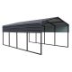 Boosicavelly 12 ft. W x 20 ft. D x 9 ft. H Charcoal Roof Metal Carport BOWWCCPT03DGR