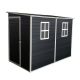Sudzendf Black 8 ft. W x 4 ft. D Outdoor Storage Shed with Floor Resin Shed with 2-Windows, Lockable Doors for Patio(32 sq. ft.) ZTPO12-880