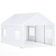 Unbranded 10 ft. W x 20 ft. D Portable Garage, UV & Waterproof Resistant All-Season Carport with Roll-up Ventilated Windows, White YYCP020WH