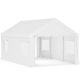 Unbranded 12 ft. W x 20 ft. D Portable Garage UV and Waterproof Resistant All-Season Carport with Roll-Up Ventilated Windows White YYCP021WH