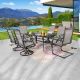 TOP SPACE 7-Piece Metal Bar Height Outdoor Dining Set TP24818-19105X2-107-G