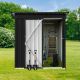 Unbranded 5 ft. W x 4 ft. D Metal Garden Shed,Lockable Tool Sheds Storage with Vents to StoreTools,Equipment,Black (20 sq. ft.) ZY-13504711