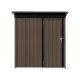 Unbranded 5 ft. W x 4 ft. D Metal Outdoor Storage Shed, Lockable Garden Tool Sheds with Pitched Roof and Vents,Brown (20 sq. ft.) ZY-13504712