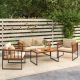 Kadehome 4-Piece Acacia Wood Patio Conversation Set with Beige Cushions MO-HW71664BN