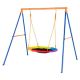 SVOPES Swing Set for Backyard Metal Outdoor Swing Set with 440 lbs. Capacity 40 in. Saucer Swing Heavy Duty A-Frame Metal Frame AXQQTZZW1RW0EWUW4V0-1218
