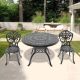 Unbranded 3-Piece Outdoor Patio Dining Set, All-Weather Cast Aluminum Patio Dining Set, Patio Furniture Set, Black W1710S00213YF