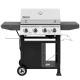 Royal Gourmet Premium 4-Burner Gas Grill with Side Shelves, 40,000 BTU Propane Grill with Stainless Steel Lid, Silver Black GA4405TS