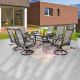 TOP SPACE 7-Piece Metal Bar Height Outdoor Dining Set TP24818-19105X3-G