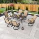 TOP SPACE 7-Piece Metal Bar Height Outdoor Dining Set TP24818-19105X3-W