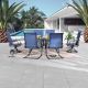 TOP SPACE 7-Piece Metal Bar Height Outdoor Dining Set TP24818-19105-107X2-B