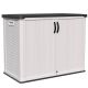 Patiowell 4 ft. W x 2.1 ft. D in. D Resin Vertical Storage Plastic Shed, White (8.9 sq. ft. ) PTH4942