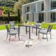 TOP SPACE 5-Piece Metal Outdoor Patio Dining Set with Grey Cushions TP24918-19120-G