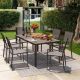 Tozey Alfresco Gray 7-Piece Metal Rectangle Outdoor Dining Set T-LCRC206GY-B