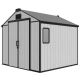 Unbranded 8 ft. W x 8 ft. D Outdoor Large Plastic Resin Storage Shed with floor included and Air Vent for Backyard Lawn 64 sq. ft. XWSS325+1