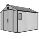 Unbranded 8 ft. W x 10 ft. D Outdoor Large Plastic Resin Storage Shed w/ floor included and Air Vent for Backyard Lawn 80 sq. ft. XWSS325+2