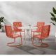 CROSLEY FURNITURE Azalea Coral 5-Piece Metal Round Outdoor Dining Set KO10024CO