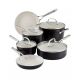 KitchenAid 10-Pc. Hard Anodized Nonstick Ceramic Cookware Set - Matte Black