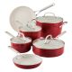 KitchenAid 10-Pc. Hard Anodized Nonstick Ceramic Cookware Set - Empire Red