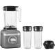 KitchenAid 3-Speed Ice Crushing Blender w/ 2 Personal Blender Jars - Matte Charcoal Grey
