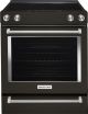 KitchenAid - 6.4 Cu. Ft. Self-Cleaning Slide-In Electric Convection Range - Black Stainless Steel with Printshield Finish