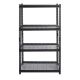Iron Horse - 2300 Riveted Steel Wire Deck Shelving 4-Shelf Unit, 18D x 36W x 60H - Black
