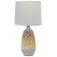 Simple Designs - Ceramic Oblong Table Lamp - Gray/light wood